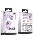 Acefast Универсално зарядно за стена Charger Wall GaN PD30W - A53 - USB-C x 1, Purple