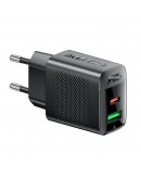 Acefast Универсално зарядно за стена Charger Wall GaN PD 30W - A98 - USB-C x 1, USB-A x 1, Black