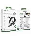 Acefast Кабел USB-C to USB-C Cable 60W MAGNETIC 1.2m - C11-03 - Black