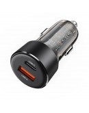 Acefast зарядно за кола Fast Charger Car PD3.0 60W - B12 - USB-C x 1, USB-A x 1, Black