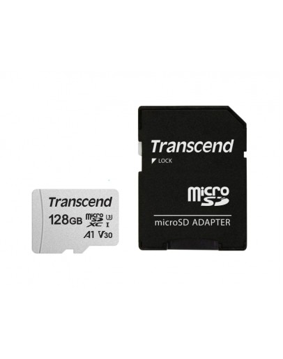 Transcend 128GB microSD w/ adapter UHS-I U3 A1