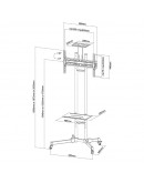 Neomounts Mobile Flat Screen Floor Stand (height: 