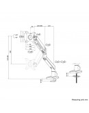 Neomounts Next Slim Desk Mount, single display (to