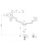 Neomounts Screen Desk Mount (clamp+grommet)