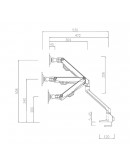 Neomounts Flat Screen Desk Mount (clamp/grommet)