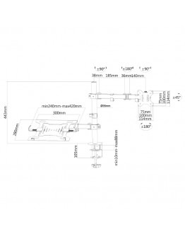 Neomounts Flat Screen & Notebook Desk Mount (clamp