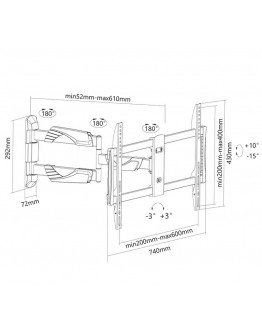 Neomounts Flat Screen Wall Mount (tilt & turn), 32