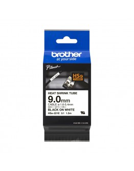 Brother HSe-221E 9mm Black on White Heat Shrink Ta