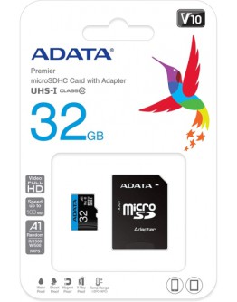 ADATA 32GB MicroSDHC UHS-I CLASS 10 (with adapter)