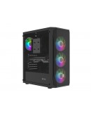 Fury PC Case Shobo SH4F RGB Midi Tower, Window, Bl