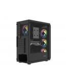 Fury PC Case Shobo SH4F RGB Midi Tower, Window, Bl