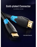 Vention Кабел HDMI v2.0 M / M 4K/60Hz Gold - 0.75M Black - AACBE