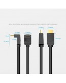 Vention Кабел HDMI Right Angle 270 Degree v2.0 M / M 4K/60Hz Gold - 1.5M Black - AAQBG