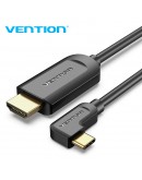 Vention Кабел Type-C to HDMI Cable Right Angle 1.5M Black - CGVBG