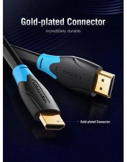 Vention Кабел HDMI v2.0 M / M 4K/60Hz Gold - 8M Black - AACBK