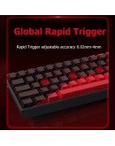 Madlions професионална геймърска механична клавиатура Professional Gaming Mechanical Keyboard MAD 60 HE Flagship - 8K, Magnetic Amber Pro Switches - White