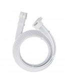 1stPlayer модулен кабел Custom Sleeved Modding Cable White - PCIe 5.0 12VHPWR M/M - FM2-B-WH