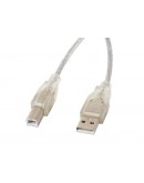 Lanberg USB-A (M) -> USB-B (M) 2.0 cable 1.8m, tra