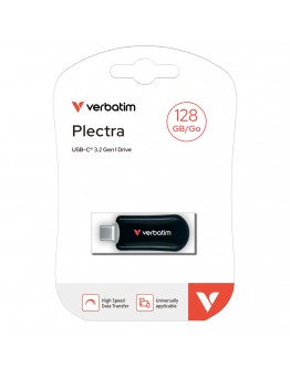 Verbatim Plectra USB-C Flash Drive Black 128GB