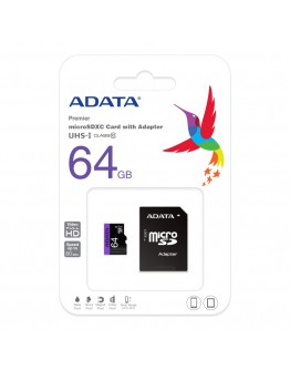 ADATA 64GB MicroSDXC UHS-I CLASS 10 (with adapter)