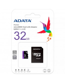 ADATA 32GB MicroSDHC UHS-I CLASS 10 (with adapter)