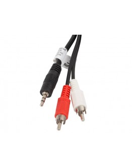 Lanberg mini jack 3.5mm (M) 3 pin -> 2X RCA (chinc