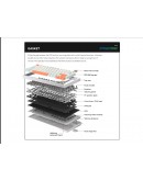 VGN безжична геймърска механична клавиатура Wireless Gaming Mechanical Keyboard - N75 PRO Jelly Orange - Kailh Vaporwave Switches [Linear]