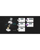 VGN професионална геймърска механична клавиатура Professional Gaming Mechanical Keyboard N75 RGB Caribbean Blue - Power Silver Switches [Linear]