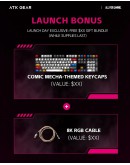 ATK професионална геймърска механична клавиатура Professional Gaming Mechanical Keyboard RS6 - 8K, Gateron Jade Pro Switches [Linear] - Black