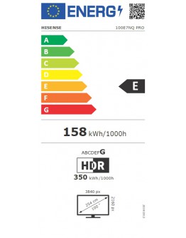 Hisense 100 E7NQ Pro, 4K Ultra HD 3840x2160, ULED,