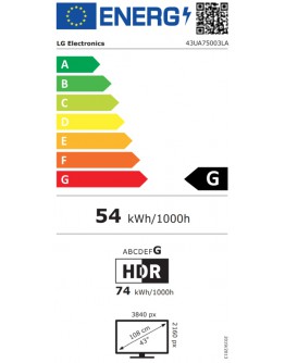 LG 43UA75003LA, 43 4K UltraHD TV 4K (3840x2160), D