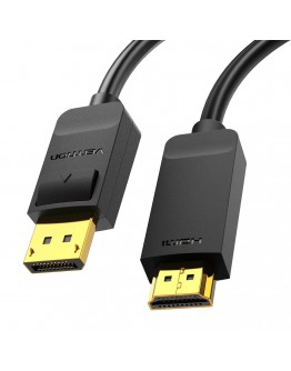 Vention кабел Cable DisplayPort to HDMI 3.0m - 4K, Gold Plated - HAGBI