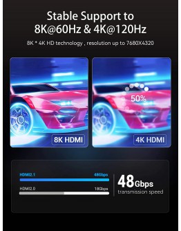 Vention Кабел HDMI v2.1 M / M 1m  - 8K Dolby Vision HDR - AANBF