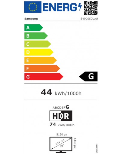 Монитор Samsung 49 49C950 VA DQHD 120 Hz, 4 ms GTG, 5120x1