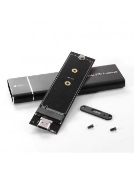 Кутия за SSD DeTech, M.2 SSD NVMe, USB3.1 Type-C, Черен - 17863