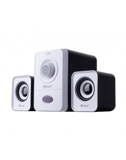 Тонколони Kisonli U-2900, 5W+2x3W, USB, Черен - 22153