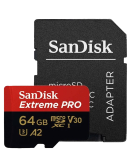 SanDisk Extreme PRO microSDXC 64GB + SD Adapter +