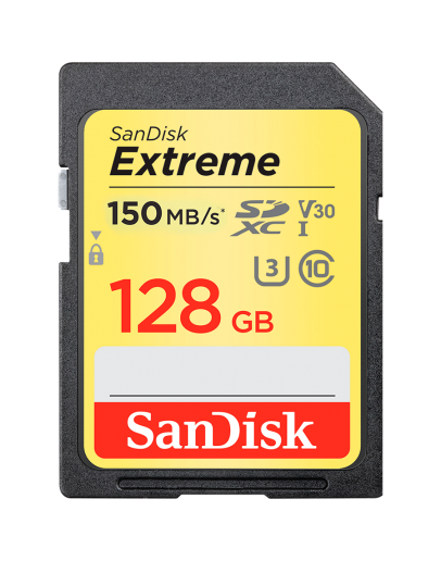 SanDisk Extreme 128GB SDXC Memory Card + 1 year