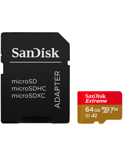 SanDisk Extreme microSDXC 64GB + SD Adapter + 1