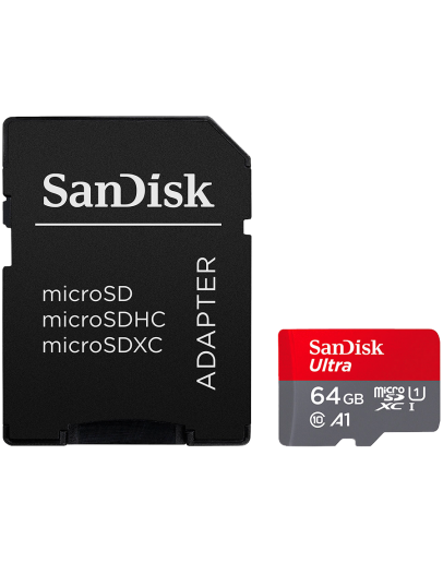 SanDisk Ultra microSDXC 64GB + SD Adapter 140MB/s