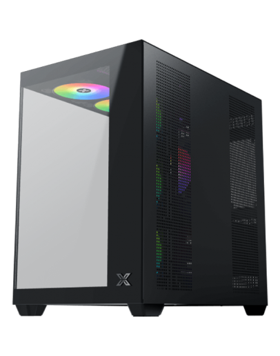 Aqua V Air (Black, ATX, U3x2+Type C, 2PCS TG,