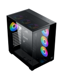 Aqua V Air (Black, ATX, U3x2+Type C, 2PCS TG,