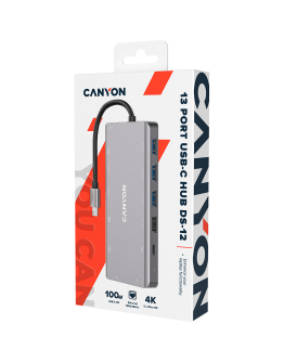 CANYON hub DS-12 13in1 4k USB-C Dark