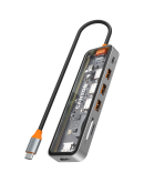 CANYON hub DS-13 7in1 4k USB-C Transparent Space
