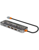 CANYON hub DS-13 7in1 4k USB-C Transparent Space