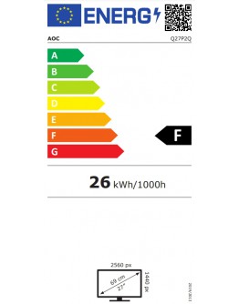 Монитор AOC Q27P2Q, 27 IPS WLED, 2560x1440@75Hz, 4ms GtG, 
