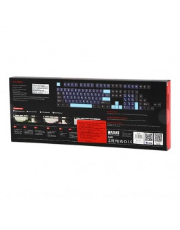 Marvo капачки за клавиатура Custom Keycap Set PBT, 104 keys, Dark Blue, Black, Cyan - MARVO-KP-01-BL