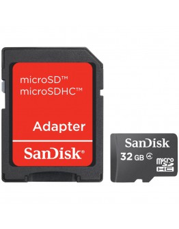 SanDisk 32GB microSDHC Class 4 Memory Card + SD
