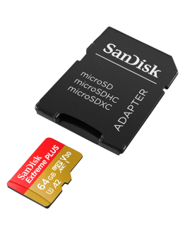 SanDisk Extreme PLUS microSDXC 64GB + SD Adapter