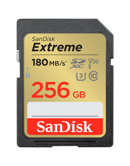 SanDisk Extreme 256GB SDXC Memory Card + 1 year